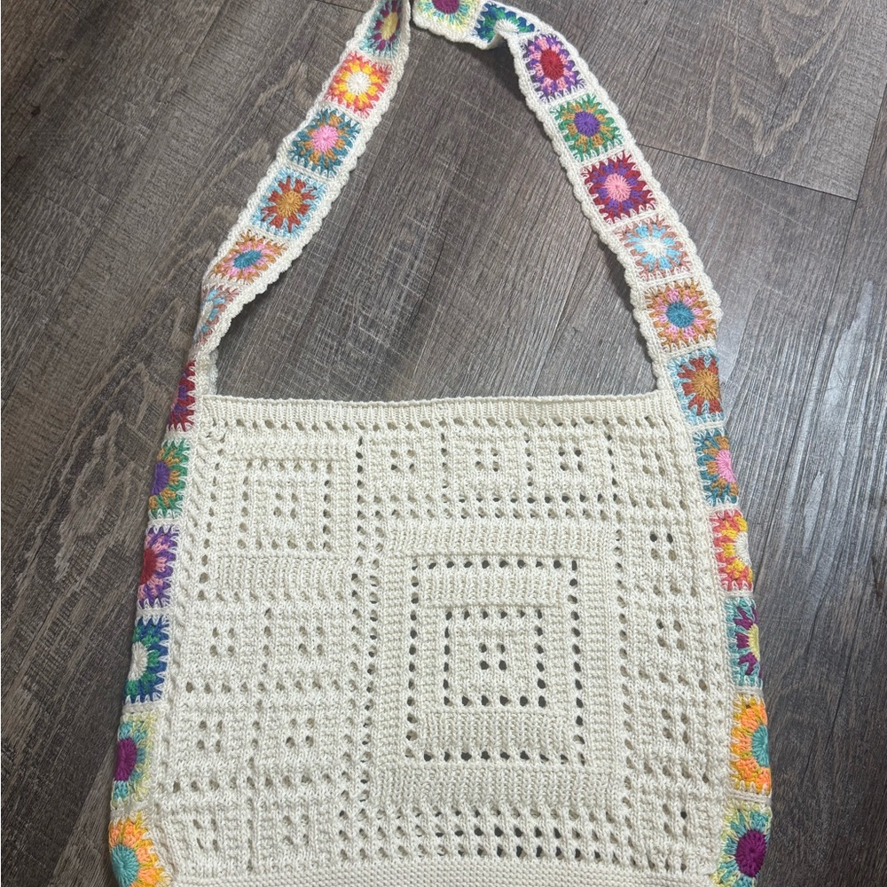 Black Crochet Shoulder Bag - Picture 7 of 7